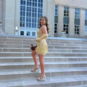 Size 4 AMARRA Gold Dress.